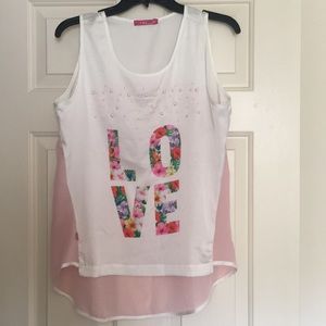 Silk and chiffon  top